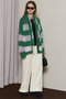 Scarf Combination Striped Cardigan/マフラーコンビボーダーカーディガン メゾンスペシャル/MAISON SPECIAL