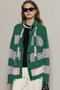 Scarf Combination Striped Cardigan/マフラーコンビボーダーカーディガン メゾンスペシャル/MAISON SPECIAL
