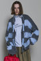 Scarf Combination Striped Cardigan/マフラーコンビボーダーカーディガン メゾンスペシャル/MAISON SPECIAL