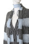 Scarf Combination Striped Cardigan/マフラーコンビボーダーカーディガン メゾンスペシャル/MAISON SPECIAL