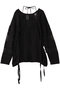 Random Mesh Knit Tops/ランダムメッシュ編みニット メゾンスペシャル/MAISON SPECIAL BLK(ブラック)