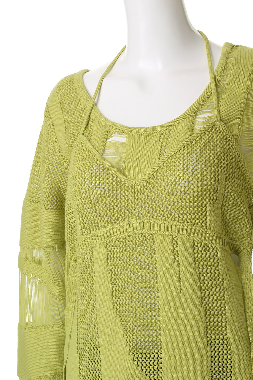 MAISON SPECIAL(メゾンスペシャル)｜Random Mesh Knit Tops