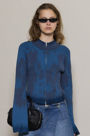 メゾンスペシャル/MAISON SPECIALのReversible Pigment Zip Cardigan/リバシーブルピグメントジップカーディガン(110300/110301)