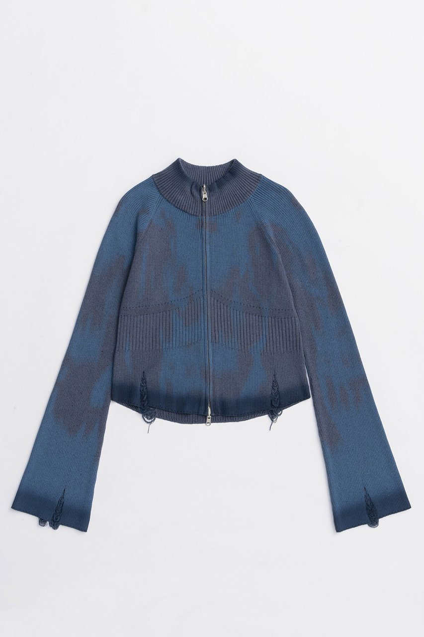 MAISON SPECIAL Reversible Pigment Zip Cardigan/リバシーブルピグメントジップカーディガン (BLU(ブルー), FREE) メゾンスペシャル ELLE SHOP MAISON SPECIAL Reversible Pigment Zip Cardigan/リバシーブルピグメントジップカーディガン (BLU(ブルー), FREE) メゾンスペシャル ELLE SHOP
