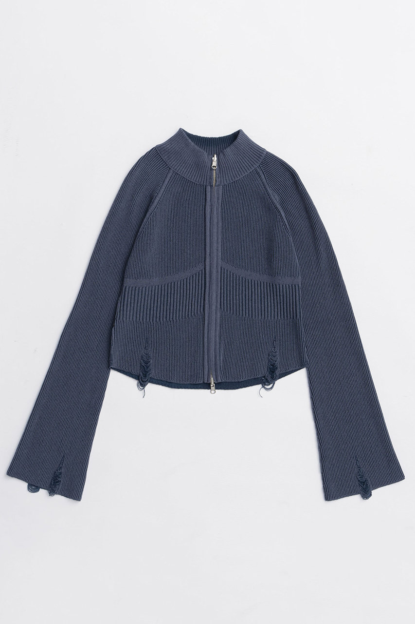 【最終値下げ】新品 maison Special メゾンスペシャル　カーディガン セール】《UNISEX》Prime-Over Side Zip Rib V-Neck Knit