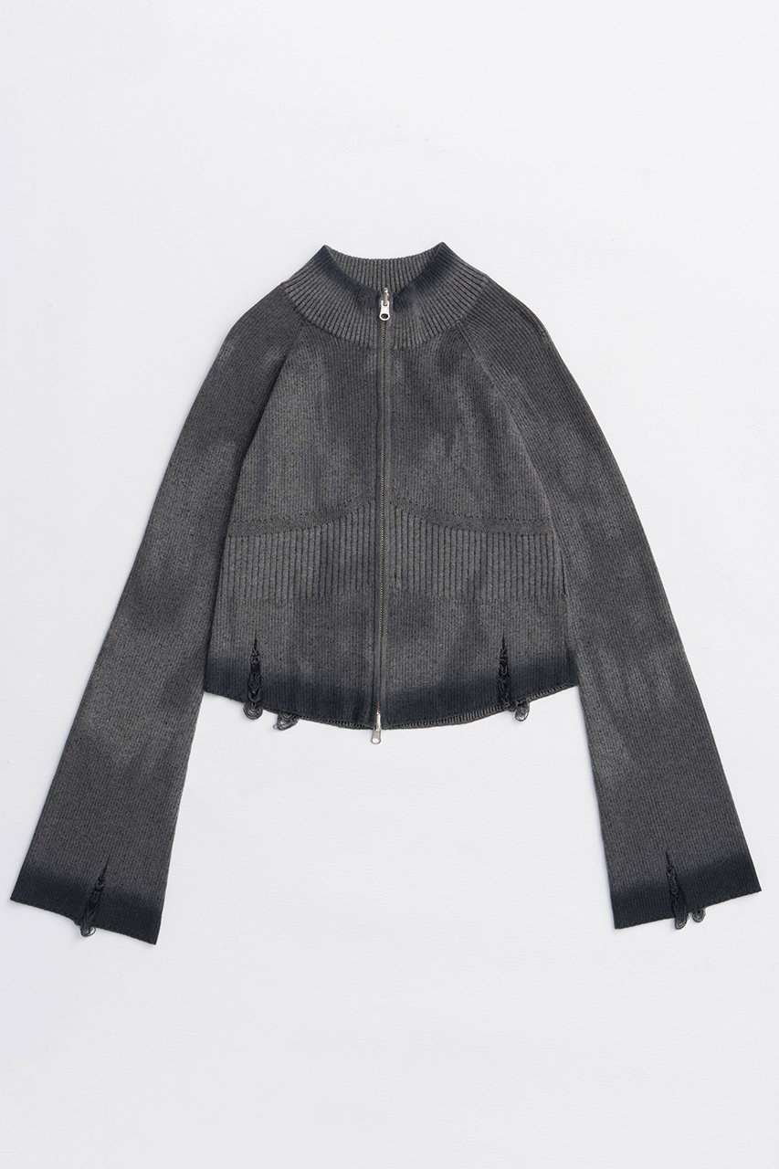 MAISON SPECIAL Reversible Pigment Zip Cardigan/リバシーブルピグメントジップカーディガン (GRY(グレー), FREE) メゾンスペシャル ELLE SHOP MAISON SPECIAL Reversible Pigment Zip Cardigan/リバシーブルピグメントジップカーディガン (GRY(グレー), FREE) メゾンスペシャル ELLE SHOP