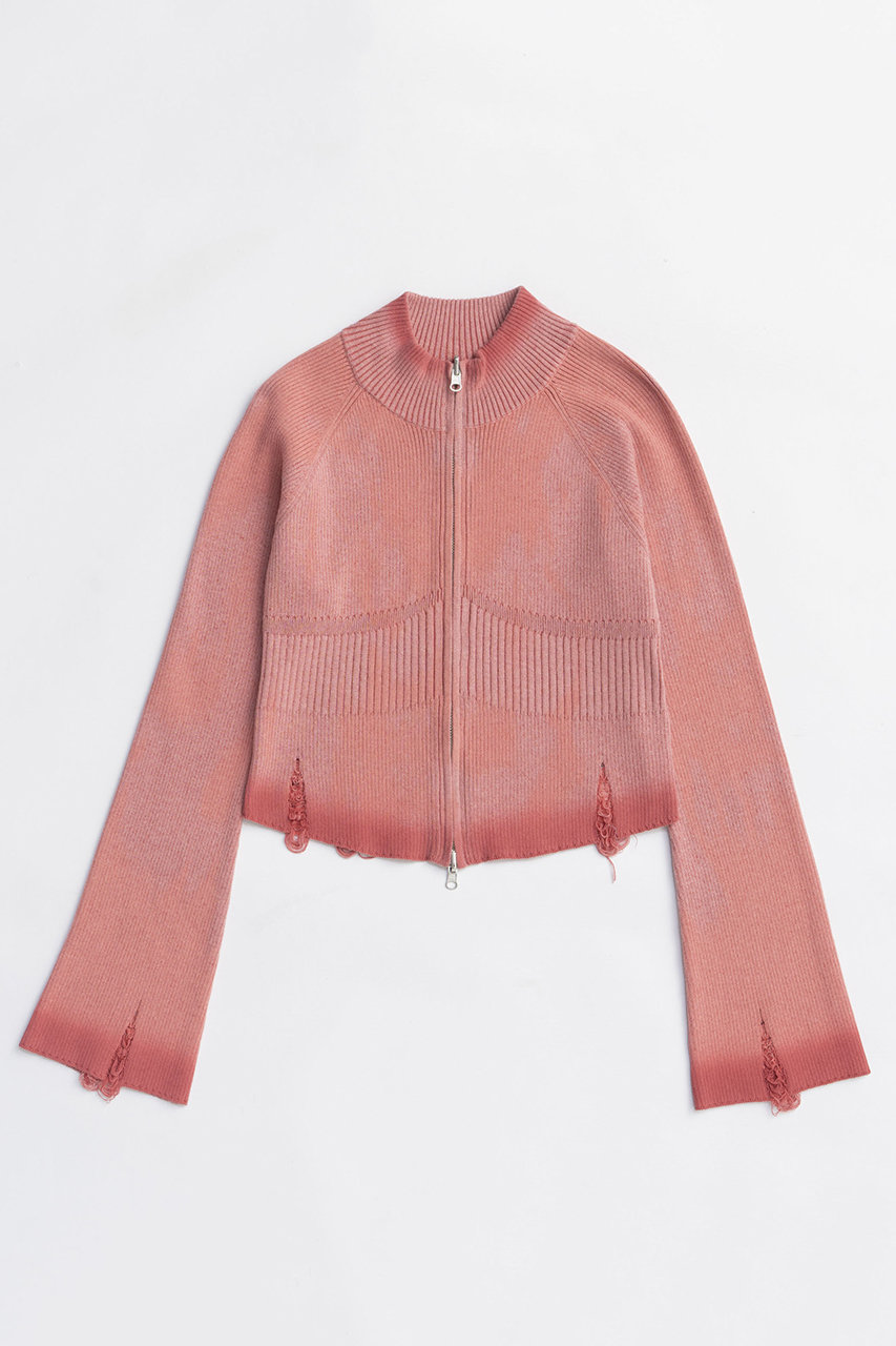 MAISON SPECIAL Reversible Pigment Zip Cardigan/リバシーブルピグメントジップカーディガン (PNK(ピンク), FREE) メゾンスペシャル ELLE SHOP MAISON SPECIAL Reversible Pigment Zip Cardigan/リバシーブルピグメントジップカーディガン (PNK(ピンク), FREE) メゾンスペシャル ELLE SHOP