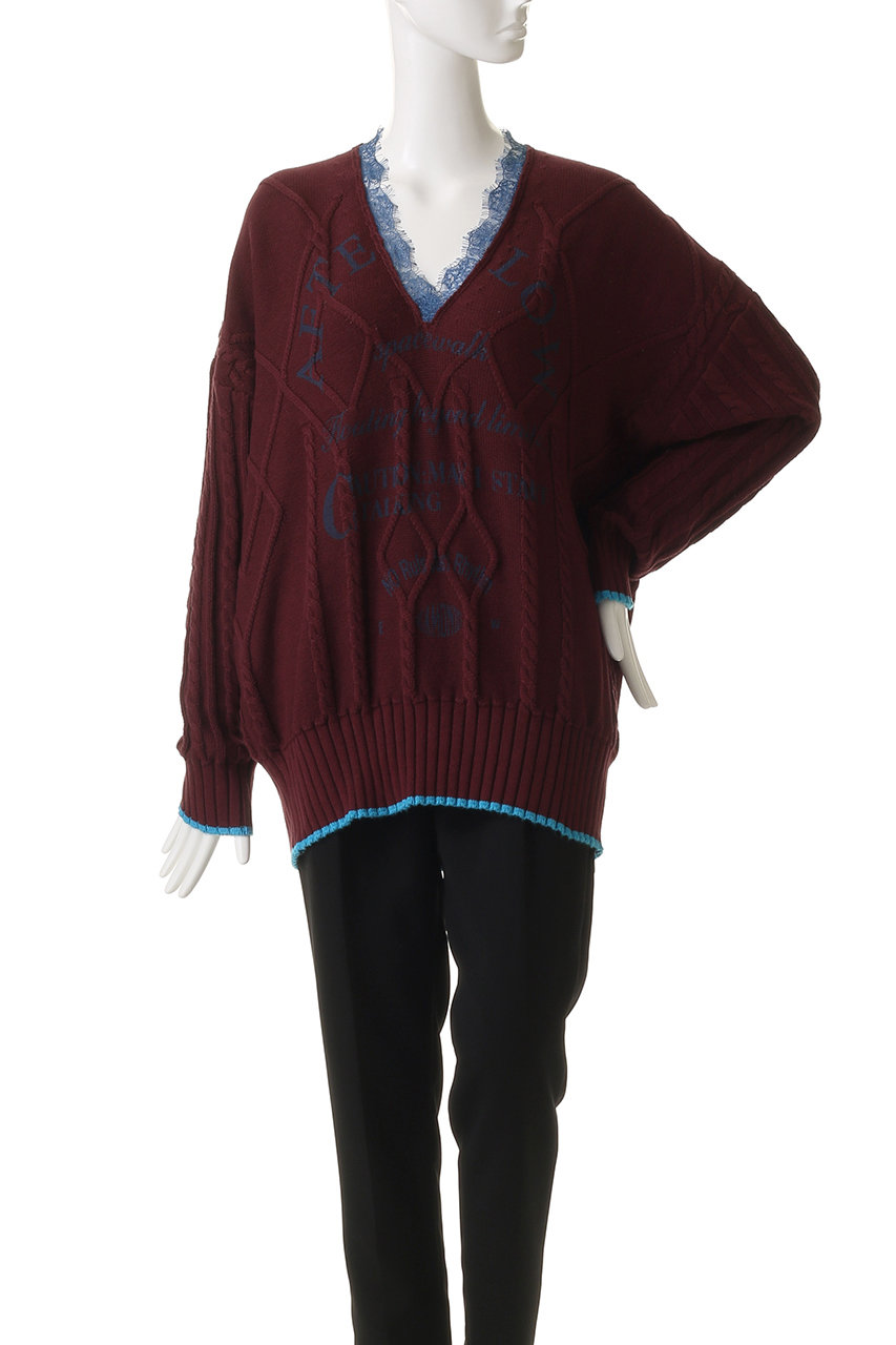 Printed Knit Tops/メゾンスペシャルMAISON SPECIAL MAISON SPECIAL(メゾンスペシャル)｜Printed Knit Tops/プリントニット