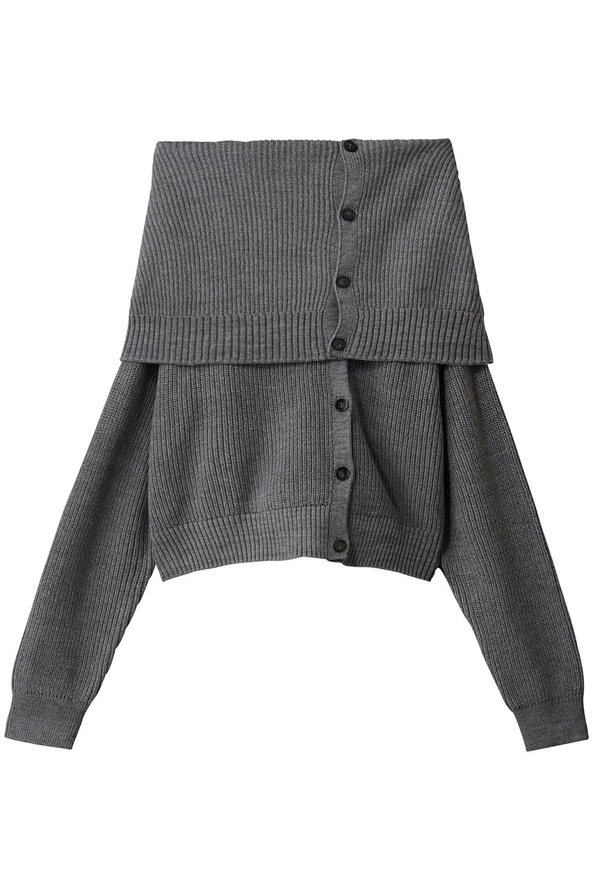メゾンスペシャル/MAISON SPECIALのMultiway Off Shoulder Knit Pullover/マルチウェイオフショルニットプルオーバー(GRY(グレー)/21252366003)