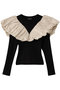 Puff Sleeve Docking Tops/パフドッキングトップス メゾンスペシャル/MAISON SPECIAL BLK(ブラック)