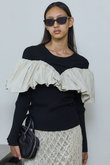 Puff Sleeve Docking Tops/パフドッキングトップス