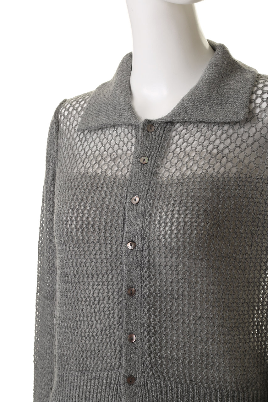 MAISON SPECIAL(メゾンスペシャル)｜Tulle Shirt Layered Polo Knit