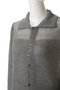 Tulle Shirt Layered Polo Knit Cardigan/チュールシャツレイヤードポロニットカーディガン メゾンスペシャル/MAISON SPECIAL