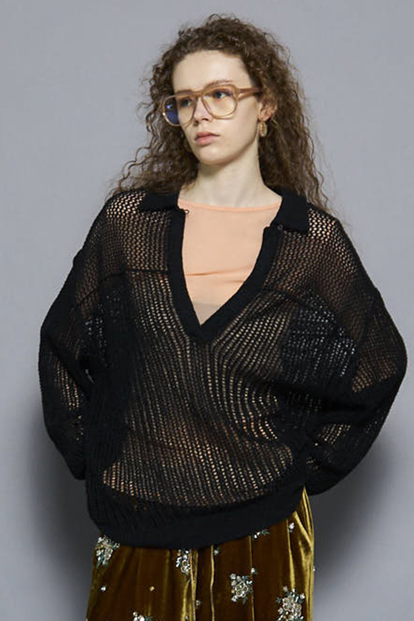 MAISON SPECIAL(メゾンスペシャル)｜Boucle Mesh Knit Pullover