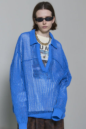 メゾンスペシャル/MAISON SPECIALのBoucle Mesh Knit Pullover/ブークレーメッシュニット(110300/110301)