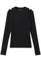 Shoulder Slit Ribbed Tops/ショルダースリットリブトップス メゾンスペシャル/MAISON SPECIAL BLK(ブラック)