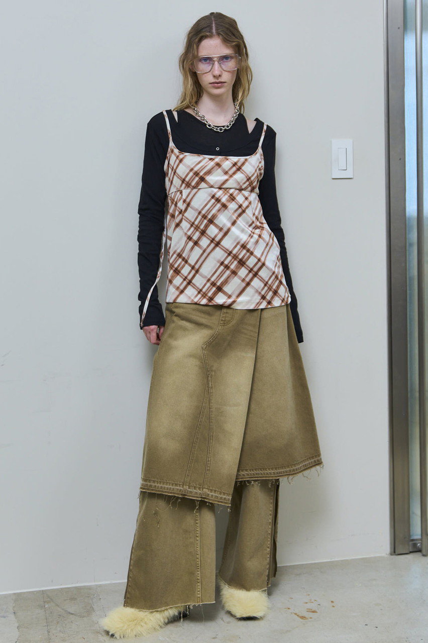 トップス maison Special Slit Shoulder Rib Tops SALE】Slit Shoulder Rib Tops