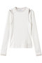 Shoulder Slit Ribbed Tops/ショルダースリットリブトップス メゾンスペシャル/MAISON SPECIAL WHT(ホワイト)