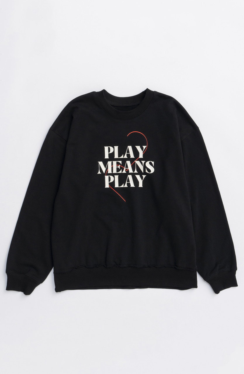 MAISON SPECIAL Silicon Print Sweatshirt/シリコンプリントスウェット (BLK(ブラック), FREE) メゾンスペシャル ELLE SHOP MAISON SPECIAL Silicon Print Sweatshirt/シリコンプリントスウェット (BLK(ブラック), FREE) メゾンスペシャル ELLE SHOP