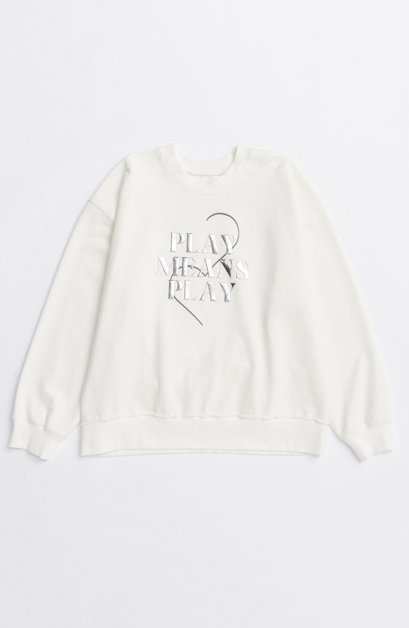 MAISON SPECIAL Silicon Print Sweatshirt/シリコンプリントスウェット (WHT(ホワイト), FREE) メゾンスペシャル ELLE SHOP MAISON SPECIAL Silicon Print Sweatshirt/シリコンプリントスウェット (WHT(ホワイト), FREE) メゾンスペシャル ELLE SHOP