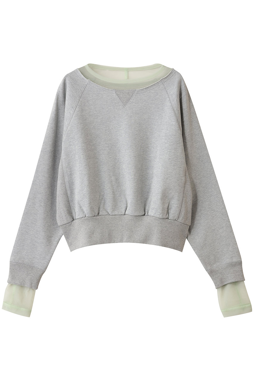 MAISON SPECIAL Sheer Neck Sweatshirt/シアーネックスウェット (GRY(グレー), FREE) メゾンスペシャル ELLE SHOP MAISON SPECIAL Sheer Neck Sweatshirt/シアーネックスウェット (GRY(グレー), FREE) メゾンスペシャル ELLE SHOP