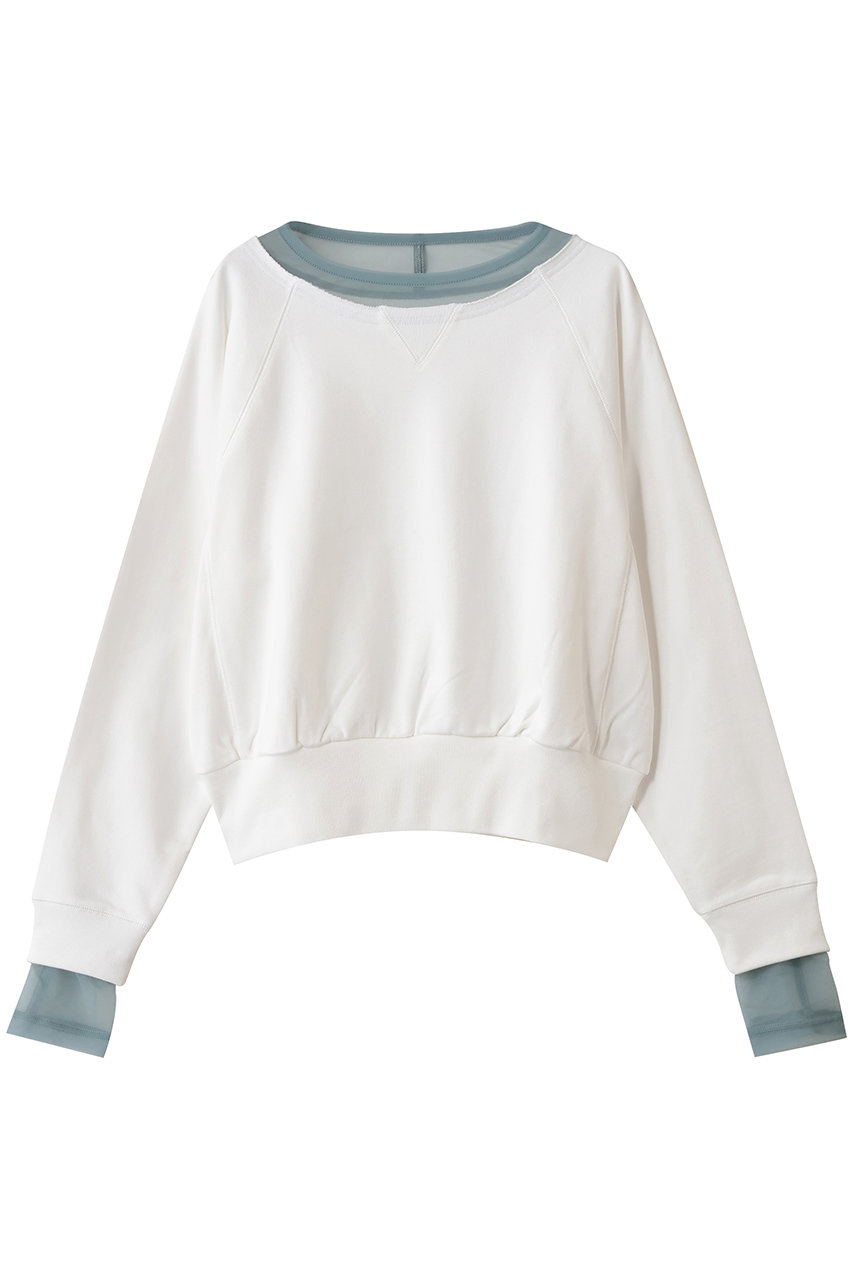 MAISON SPECIAL Sheer Neck Sweatshirt/シアーネックスウェット (O.WHT(オフホワイト), FREE) メゾンスペシャル ELLE SHOP MAISON SPECIAL Sheer Neck Sweatshirt/シアーネックスウェット (O.WHT(オフホワイト), FREE) メゾンスペシャル ELLE SHOP