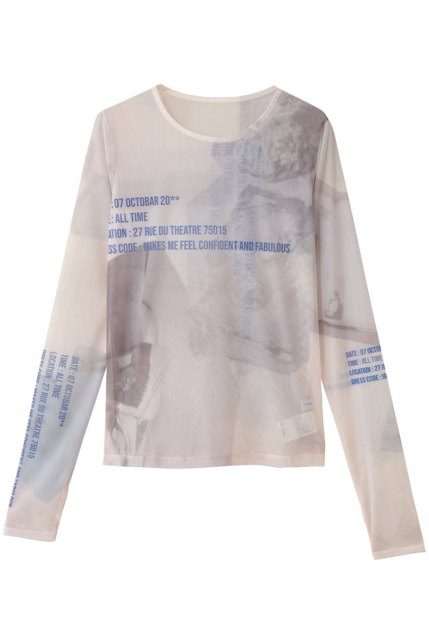 MAISON SPECIAL ORDINARY DAYS/ORDINARY DAYSプリントシアートップス (WHT(ホワイト), FREE) メゾンスペシャル ELLE SHOP MAISON SPECIAL ORDINARY DAYS/ORDINARY DAYSプリントシアートップス (WHT(ホワイト), FREE) メゾンスペシャル ELLE SHOP