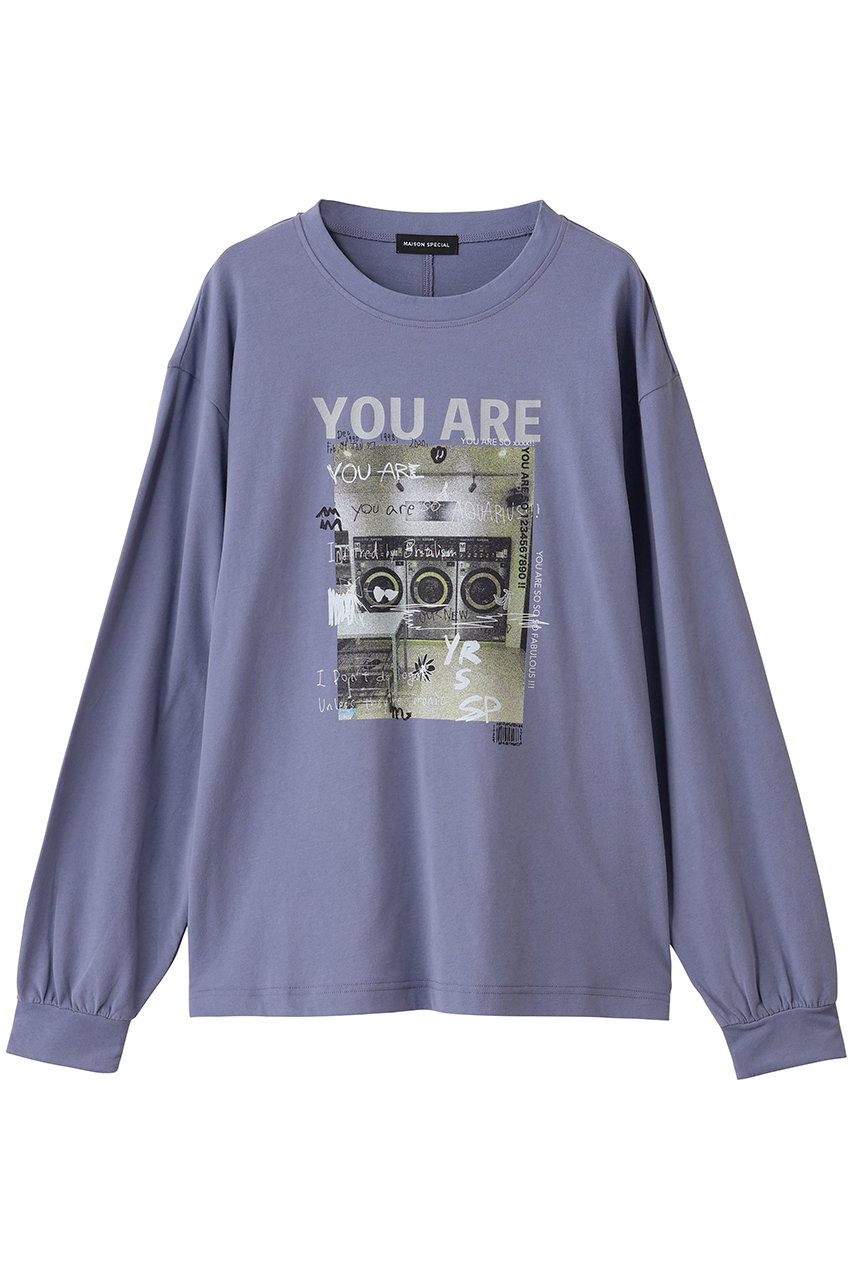 MAISON SPECIAL Laundry Photo Long Sleeve T-shirt/ランドリーフォトロンTEE (PPL(パープル), FREE) メゾンスペシャル ELLE SHOP MAISON SPECIAL Laundry Photo Long Sleeve T-shirt/ランドリーフォトロンTEE (PPL(パープル), FREE) メゾンスペシャル ELLE SHOP