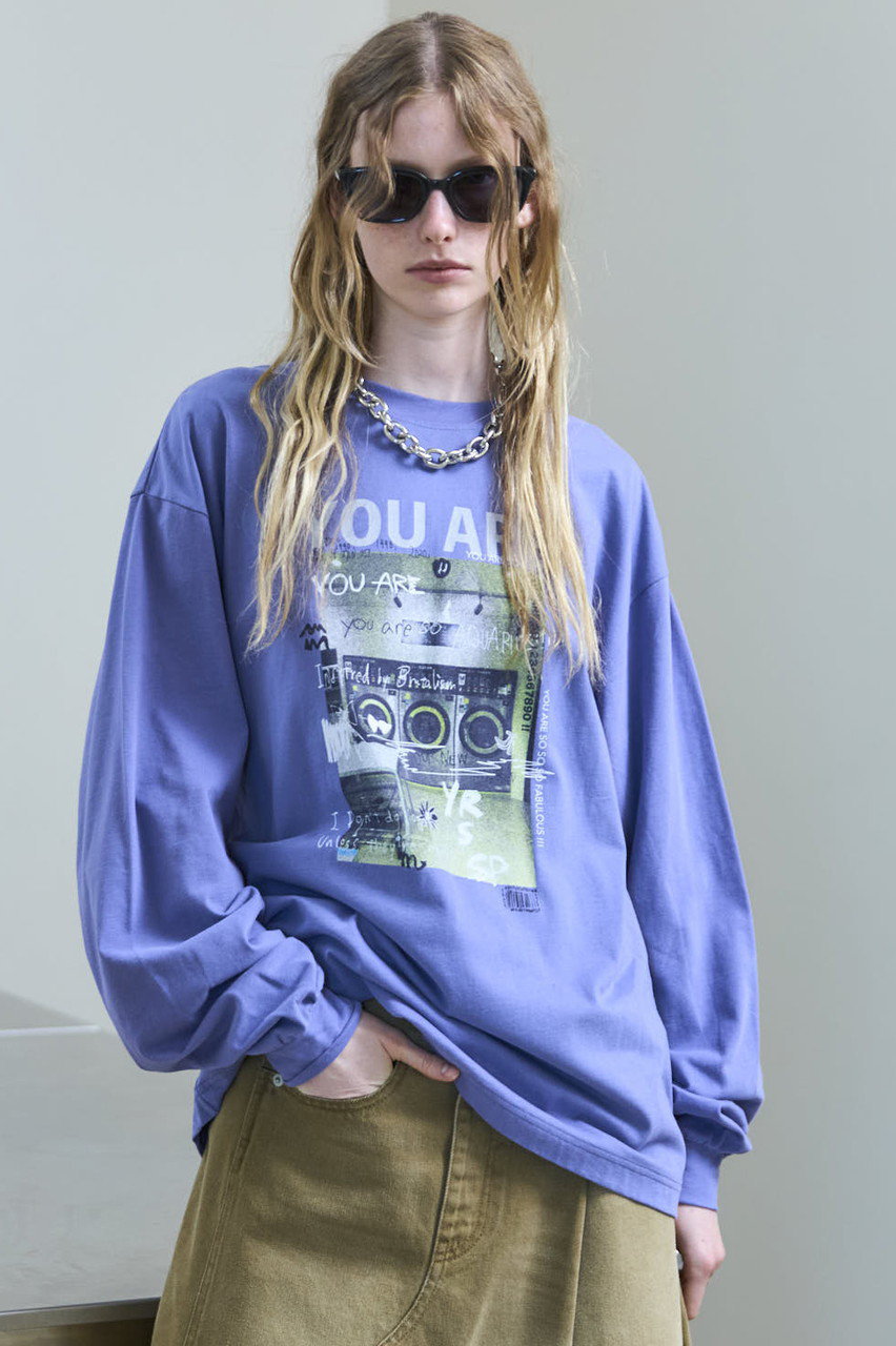MAISON SPECIAL◆長袖Tシャツ/FREE/ポリエステル/BLU/21232415201 MAISON SPECIAL(メゾンスペシャル)｜【予約販売】Laundry Photo