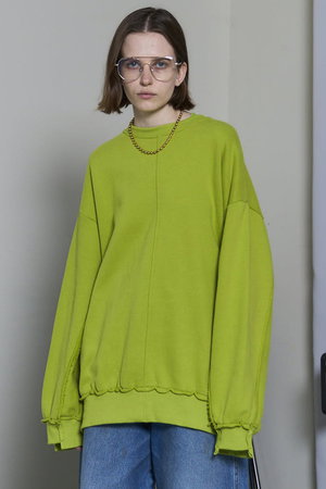 オーバーサイズスウェット【MAISON SPECIAL】 セール】《UNISEX》Chemical Over-Dye Heavy-Weight Sweat Prime