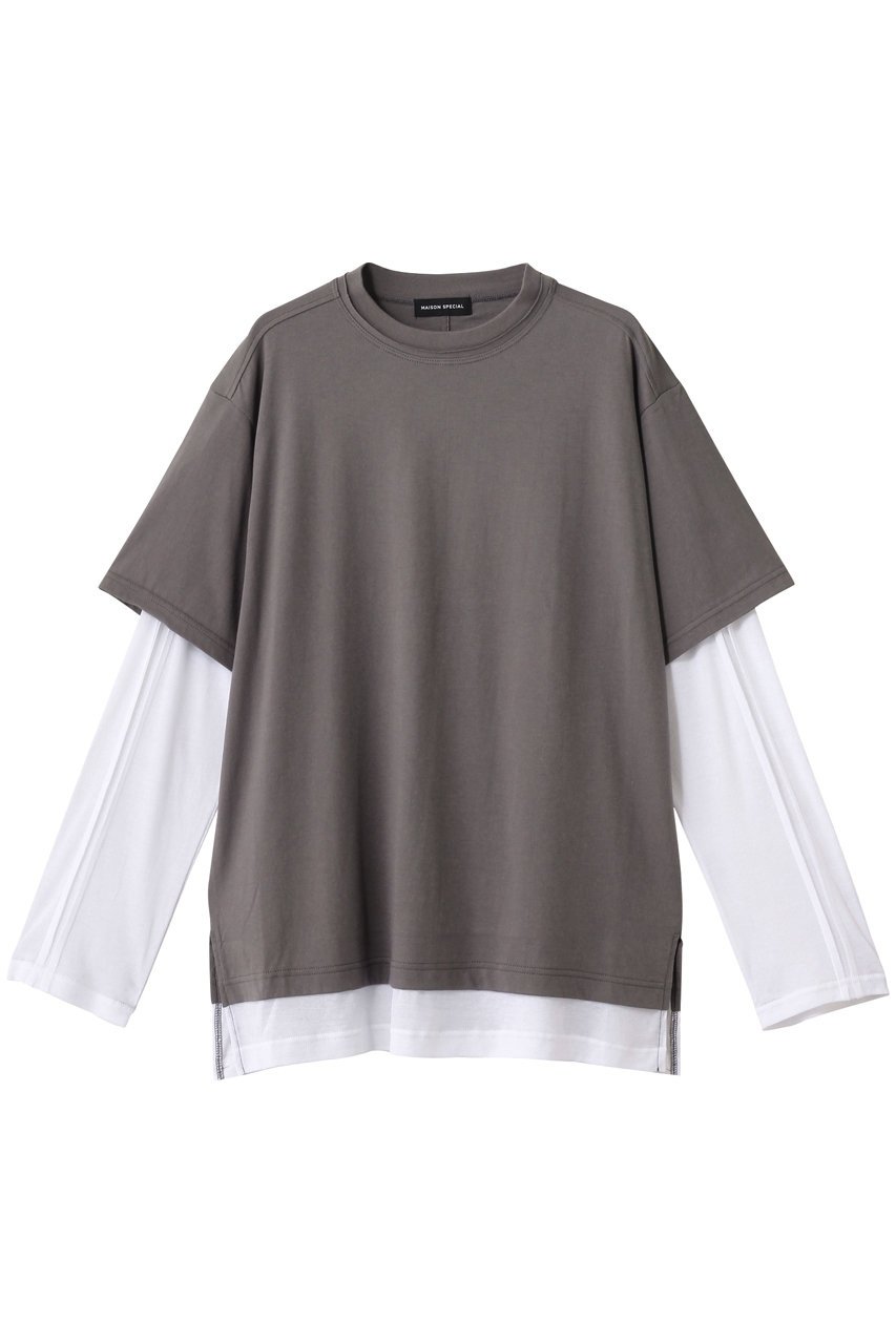 MAISON SPECIAL Sheer Layered Tops/シアーレイヤードトップス (GRY(グレー), FREE) メゾンスペシャル ELLE SHOP MAISON SPECIAL Sheer Layered Tops/シアーレイヤードトップス (GRY(グレー), FREE) メゾンスペシャル ELLE SHOP