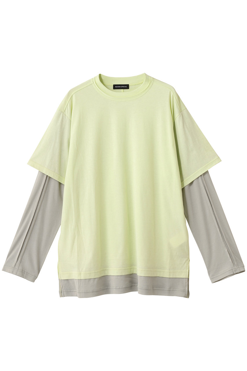 MAISON SPECIAL Sheer Layered Tops/シアーレイヤードトップス (LIME(ライム), FREE) メゾンスペシャル ELLE SHOP MAISON SPECIAL Sheer Layered Tops/シアーレイヤードトップス (LIME(ライム), FREE) メゾンスペシャル ELLE SHOP