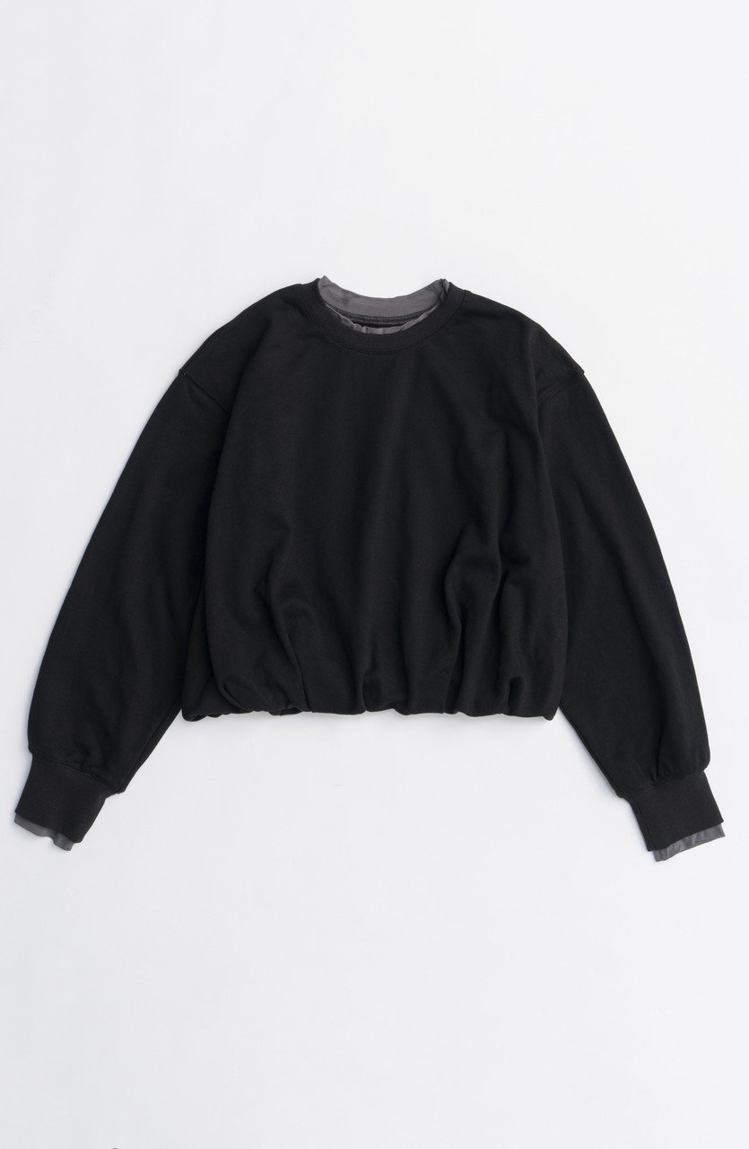 MAISON SPECIAL Balloon Short Sweatshirt/バルーンショートスウェット (BLK(ブラック), FREE) メゾンスペシャル ELLE SHOP MAISON SPECIAL Balloon Short Sweatshirt/バルーンショートスウェット (BLK(ブラック), FREE) メゾンスペシャル ELLE SHOP
