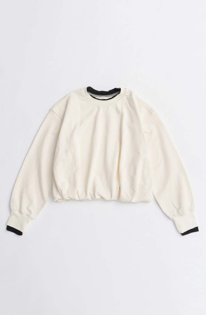 MAISON SPECIAL Balloon Short Sweatshirt/バルーンショートスウェット (WHT(ホワイト), FREE) メゾンスペシャル ELLE SHOP MAISON SPECIAL Balloon Short Sweatshirt/バルーンショートスウェット (WHT(ホワイト), FREE) メゾンスペシャル ELLE SHOP