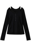 Layered Henley Neck Tops/レイヤードヘンリーネックトップス
