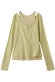 Layered Henley Neck Tops/レイヤードヘンリーネックトップス