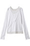 Layered Henley Neck Tops/レイヤードヘンリーネックトップス メゾンスペシャル/MAISON SPECIAL WHT(ホワイト)