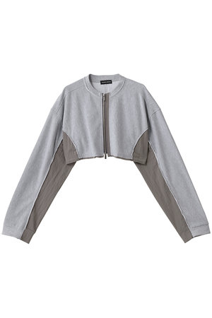 メゾンスペシャル/MAISON SPECIALのDifferent Material Docking Sweat Cardigan/異素材ドッキングスウェットカーディガン(110100/110105)