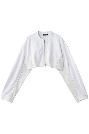 メゾンスペシャル/MAISON SPECIALのDifferent Material Docking Sweat Cardigan/異素材ドッキングスウェットカーディガン(110100/110105)