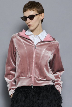 メゾンスペシャル/MAISON SPECIALのVelor Cardboard Hoodie/ベロアダンボールフーディ(110100/110105)