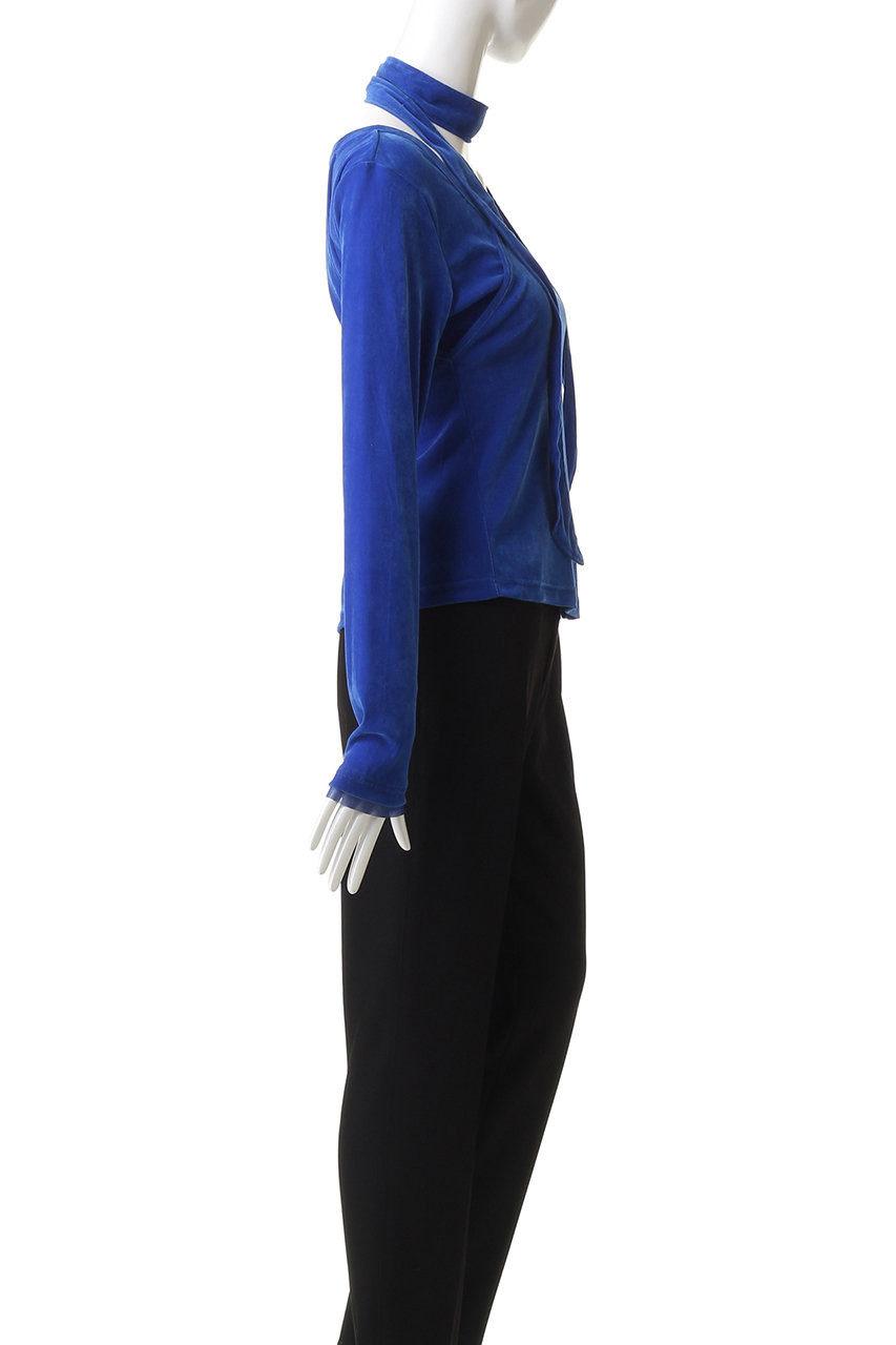 MAISON SPECIAL(メゾンスペシャル)｜Sheer Velour Asymmetrical Tops