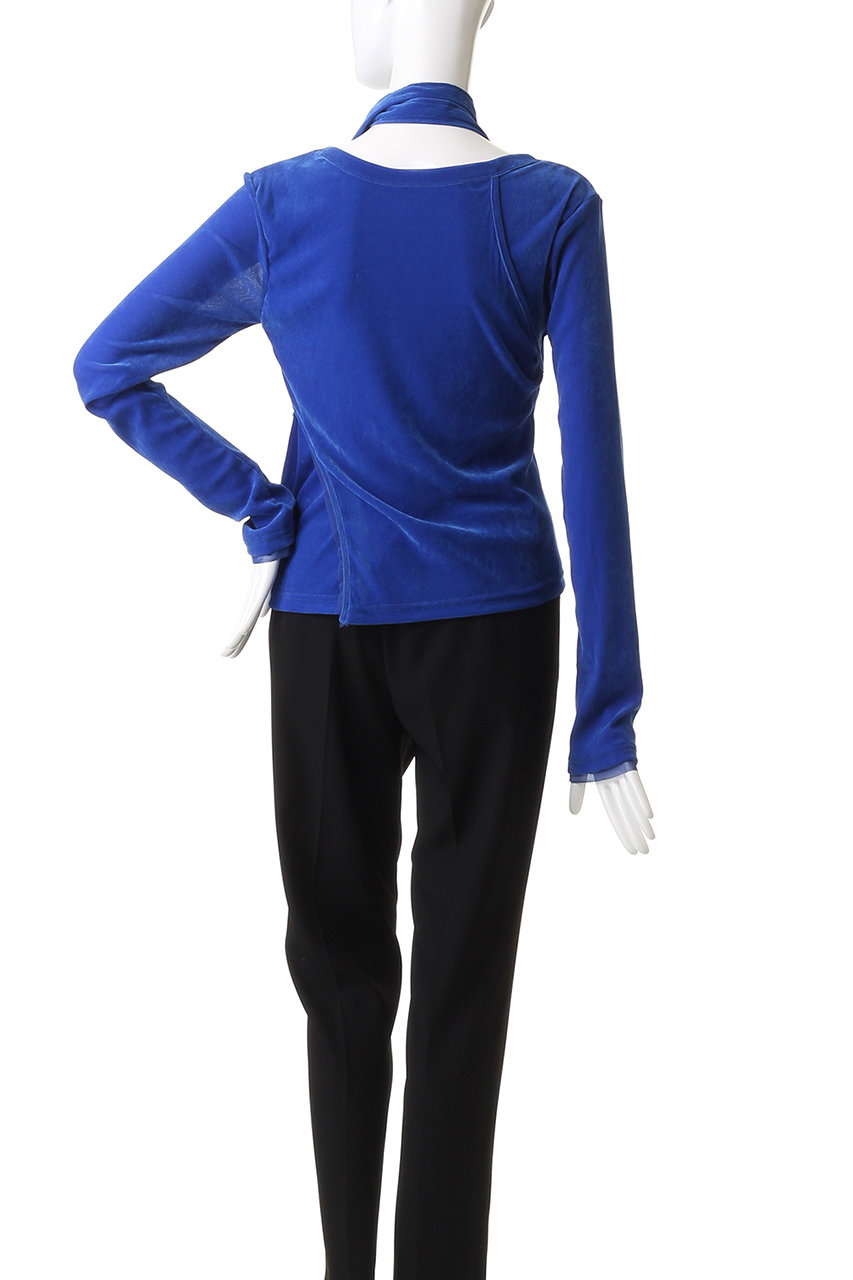 MAISON SPECIAL(メゾンスペシャル)｜Sheer Velour Asymmetrical Tops