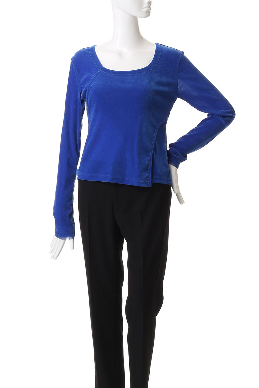 MAISON SPECIAL(メゾンスペシャル)｜Sheer Velour Asymmetrical Tops