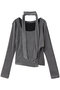 Sheer Velour Asymmetrical Tops/シアーベロアアシメトップス メゾンスペシャル/MAISON SPECIAL GRY(グレー)