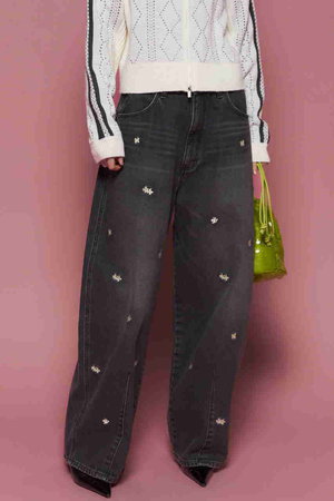 メゾンスペシャル/MAISON SPECIALの【Wrangler×MAISON SPECIAL】Collaboration Flower Embroidery Denim Pants/ラングラーコラボレーションフラワーエンブロイダリーデニムパンツ(110600/110604)