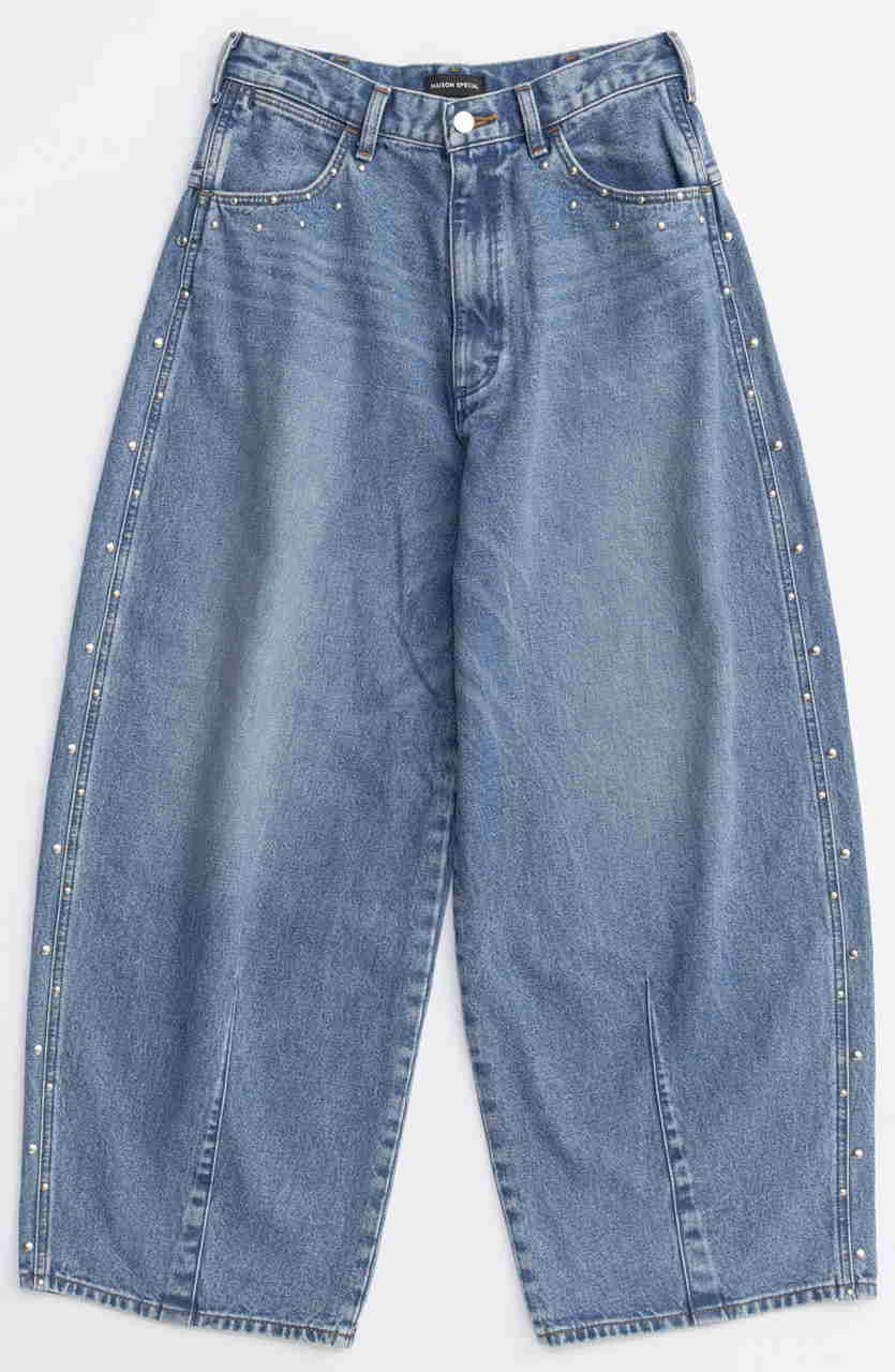 MAISON SPECIAL 【Wrangler×MAISON SPECIAL】Collaboration Studs Denim Pants/ラングラーコラボレーションスタッズデニムパンツ (BLU(ブルー), 36) メゾンスペシャル ELLE SHOP MAISON SPECIAL 【Wrangler×MAISON SPECIAL】Collaboration Studs Denim Pants/ラングラーコラボレーションスタッズデニムパンツ (BLU(ブルー), 36) メゾンスペシャル ELLE SHOP