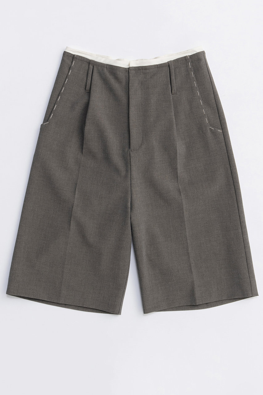 MAISON SPECIAL Hand Stitch Worsted Shorts/ハンドステッチウーステッドハーフパンツ (MOC(モカ), 38) メゾンスペシャル ELLE SHOP MAISON SPECIAL Hand Stitch Worsted Shorts/ハンドステッチウーステッドハーフパンツ (MOC(モカ), 38) メゾンスペシャル ELLE SHOP