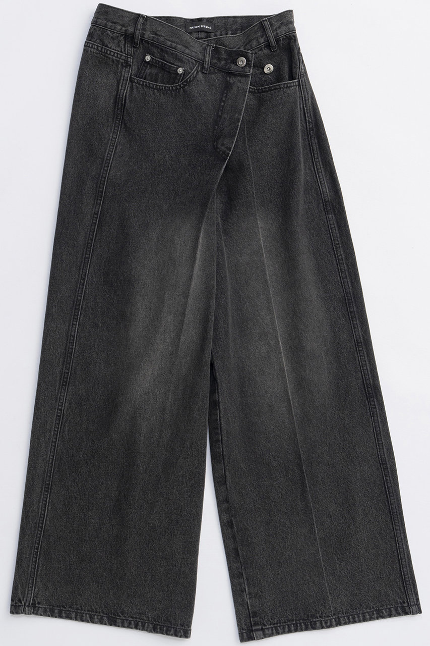 MAISON SPECIAL 2way Asymmetry Tuck Denim/2WAYアシメタックデニム (BLK(ブラック), 36) メゾンスペシャル ELLE SHOP MAISON SPECIAL 2way Asymmetry Tuck Denim/2WAYアシメタックデニム (BLK(ブラック), 36) メゾンスペシャル ELLE SHOP