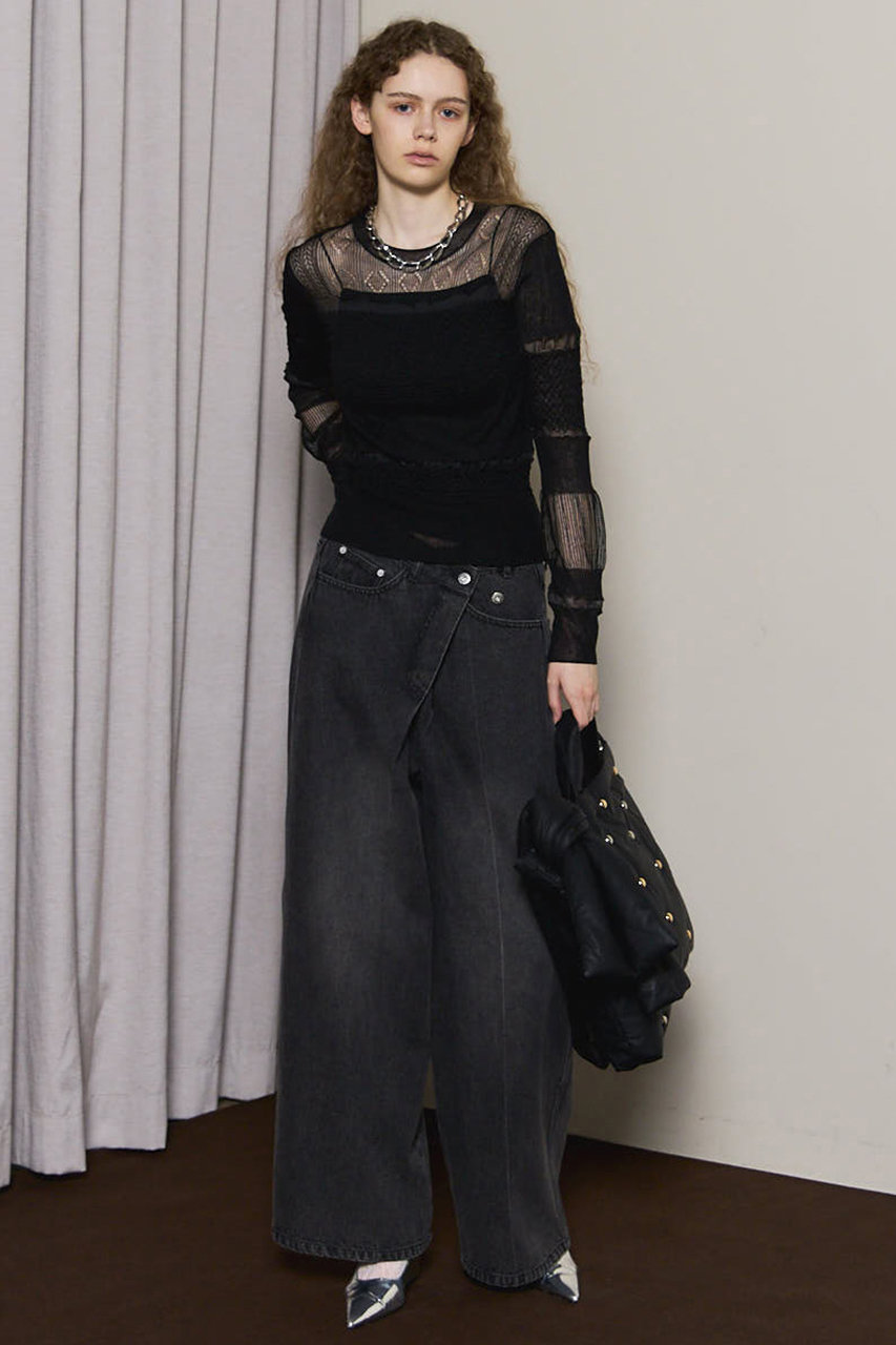 MAISON SPECIAL(メゾンスペシャル)｜2way Asymmetry Tuck Denim/2WAY