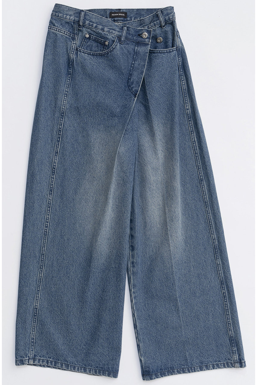 MAISON SPECIAL 2way Asymmetry Tuck Denim/2WAYアシメタックデニム (BLU(ブルー), 36) メゾンスペシャル ELLE SHOP MAISON SPECIAL 2way Asymmetry Tuck Denim/2WAYアシメタックデニム (BLU(ブルー), 36) メゾンスペシャル ELLE SHOP